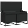 Caja almacenaje con tapa madera ingeniería negro 100x40x51,5 cm de , Cestas para almacenaje - Ref: Foro24-848804, Precio: 86,...