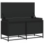 Caja almacenaje con tapa madera ingeniería negro 100x40x51,5 cm de , Cestas para almacenaje - Ref: Foro24-848804, Precio: 87,...