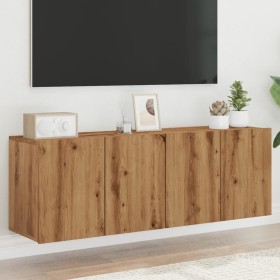 Muebles para TV de pared 2 unidades roble artesanal 60x30x41 cm de , Muebles TV - Ref: Foro24-857665, Precio: 73,04 €, Descue...