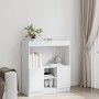 Aparador de madera de ingeniería blanco 92x33x100 cm de , Librerías y estanterías - Ref: Foro24-855124, Precio: 80,77 €, Desc...