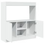 Aparador de madera de ingeniería blanco 92x33x100 cm de , Librerías y estanterías - Ref: Foro24-855124, Precio: 80,77 €, Desc...