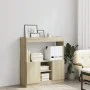 Aparador de madera de ingeniería roble Sonoma 92x33x100 cm de , Librerías y estanterías - Ref: Foro24-855126, Precio: 71,11 €...
