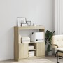 Aparador de madera de ingeniería roble Sonoma 92x33x100 cm de , Librerías y estanterías - Ref: Foro24-855126, Precio: 71,98 €...