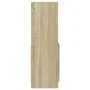 Aparador de madera de ingeniería roble Sonoma 92x33x100 cm de , Librerías y estanterías - Ref: Foro24-855126, Precio: 71,11 €...