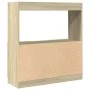 Aparador de madera de ingeniería roble Sonoma 92x33x100 cm de , Librerías y estanterías - Ref: Foro24-855126, Precio: 71,11 €...