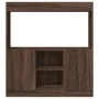 Aparador de madera de ingeniería marrón roble 92x33x100 cm de , Librerías y estanterías - Ref: Foro24-855130, Precio: 73,59 €...