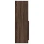 Aparador de madera de ingeniería marrón roble 92x33x100 cm de , Librerías y estanterías - Ref: Foro24-855130, Precio: 73,59 €...