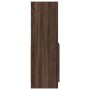 Aparador de madera de ingeniería marrón roble 92x33x100 cm de , Librerías y estanterías - Ref: Foro24-855130, Precio: 75,10 €...