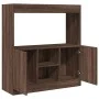 Aparador de madera de ingeniería marrón roble 92x33x100 cm de , Librerías y estanterías - Ref: Foro24-855130, Precio: 73,59 €...