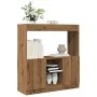 Aparador de madera de ingeniería roble artisian 92x33x100 cm de , Librerías y estanterías - Ref: Foro24-855132, Precio: 72,30...
