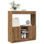 Aparador de madera de ingeniería roble artisian 92x33x100 cm de , Librerías y estanterías - Ref: Foro24-855132, Precio: 73,21...