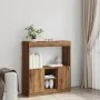 Aparador de madera de ingeniería roble artisian 92x33x100 cm de , Librerías y estanterías - Ref: Foro24-855132, Precio: 72,30...
