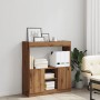 Aparador de madera de ingeniería roble artisian 92x33x100 cm de , Librerías y estanterías - Ref: Foro24-855132, Precio: 73,21...