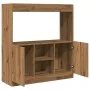 Aparador de madera de ingeniería roble artisian 92x33x100 cm de , Librerías y estanterías - Ref: Foro24-855132, Precio: 72,30...
