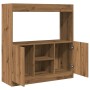 Aparador de madera de ingeniería roble artisian 92x33x100 cm de , Librerías y estanterías - Ref: Foro24-855132, Precio: 73,21...