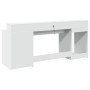 Escritorio con luz LED madera ingeniería blanco 200x55x91 cm de , Escritorios - Ref: Foro24-3309438, Precio: 191,81 €, Descue...