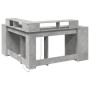 Escritorio con LED madera ingeniería gris hormigón 152x152x91cm de , Escritorios - Ref: Foro24-3309459, Precio: 182,07 €, Des...