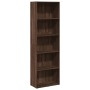 Estantería de madera de ingeniería marrón roble 60x30x189 cm de , Librerías y estanterías - Ref: Foro24-857923, Precio: 92,58...