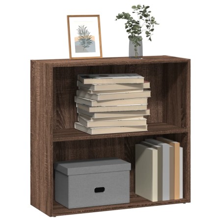 Estantería de madera de ingeniería marrón roble 80x30x77 cm de , Librerías y estanterías - Ref: Foro24-857928, Precio: 40,57 ...