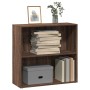 Estantería de madera de ingeniería marrón roble 80x30x77 cm de , Librerías y estanterías - Ref: Foro24-857928, Precio: 40,57 ...