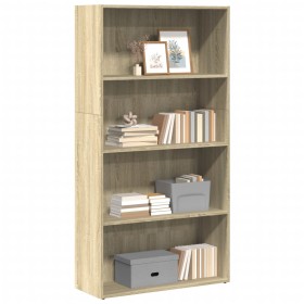 Estantería de madera de ingeniería roble Sonoma 80x30x152 cm de , Librerías y estanterías - Ref: Foro24-857942, Precio: 68,58...