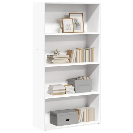 Estantería de madera de ingeniería blanca 80x30x152 cm de , Librerías y estanterías - Ref: Foro24-857940, Precio: 68,67 €, De...