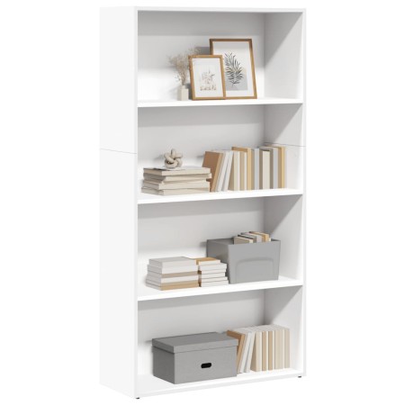 Estantería de madera de ingeniería blanca 80x30x152 cm de , Librerías y estanterías - Ref: Foro24-857940, Precio: 69,54 €, De...