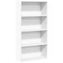 Estantería de madera de ingeniería blanca 80x30x152 cm de , Librerías y estanterías - Ref: Foro24-857940, Precio: 68,67 €, De...