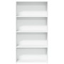 Estantería de madera de ingeniería blanca 80x30x152 cm de , Librerías y estanterías - Ref: Foro24-857940, Precio: 69,54 €, De...