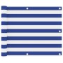 Toldo para balcón tela oxford blanco y azul 75x500 cm de vidaXL, Sombrillas - Ref: Foro24-134914, Precio: 19,77 €, Descuento: %
