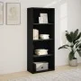 Estantería de madera de ingeniería negra 60x30x152 cm de , Librerías y estanterías - Ref: Foro24-857909, Precio: 70,65 €, Des...