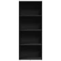 Estantería de madera de ingeniería negra 60x30x152 cm de , Librerías y estanterías - Ref: Foro24-857909, Precio: 70,65 €, Des...