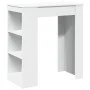 Mesa alta con estantes madera ingeniería blanca 95x47x103,5 cm de , Mesas de cocina y de comedor - Ref: Foro24-854382, Precio...