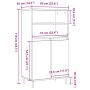 Aparador alto madera de ingeniería envejecida 60x36x110 cm de , Aparadores - Ref: Foro24-857458, Precio: 87,64 €, Descuento: %