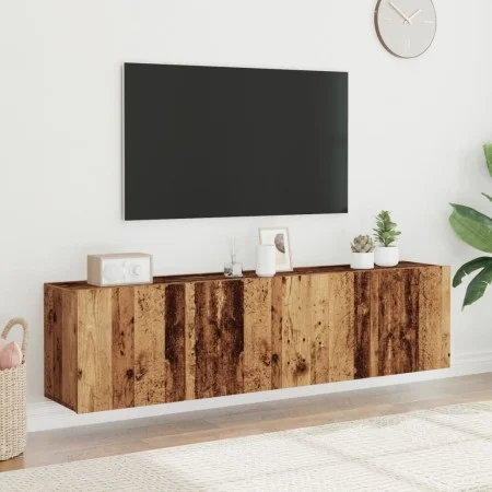 Muebles de TV de pared 2 uds madera envejecida 80x30x41 cm de , Muebles TV - Ref: Foro24-857667, Precio: 72,79 €, Descuento: %
