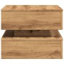 Mesa de centro con luces LED roble artisian 50x50x40 cm de , Mesas de centro - Ref: Foro24-857717, Precio: 71,62 €, Descuento: %