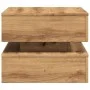 Mesa de centro con luces LED roble artisian 50x50x40 cm de , Mesas de centro - Ref: Foro24-857717, Precio: 70,34 €, Descuento: %