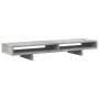 Soporte de pantalla madera ingeniería gris hormigón 100x27x15cm de , Bases y elevadores para ordenadores - Ref: Foro24-854754...