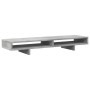 Soporte de pantalla madera ingeniería gris hormigón 100x27x15cm de , Bases y elevadores para ordenadores - Ref: Foro24-854754...