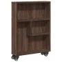 Carrito de almacenaje estrecho madera marrón roble 48x13x68 cm de , Librerías y estanterías - Ref: Foro24-855229, Precio: 48,...