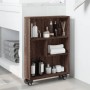 Carrito de almacenaje estrecho madera marrón roble 48x13x68 cm de , Librerías y estanterías - Ref: Foro24-855229, Precio: 48,...