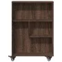 Carrito de almacenaje estrecho madera marrón roble 48x13x68 cm de , Librerías y estanterías - Ref: Foro24-855229, Precio: 48,...