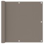 Toldo para balcón de tela oxford gris taupe 90x500 cm de vidaXL, Sombrillas - Ref: Foro24-134990, Precio: 26,67 €, Descuento: %