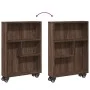 Carrito de almacenaje estrecho madera marrón roble 48x13x68 cm de , Librerías y estanterías - Ref: Foro24-855229, Precio: 48,...