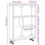 Carrito de almacenaje estrecho madera marrón roble 48x13x68 cm de , Librerías y estanterías - Ref: Foro24-855229, Precio: 48,...