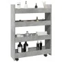 Carro de almacenaje estrecho 4 niveles madera gris hormigón by , Kitchen and dining carts - Ref: Foro24-855262, Price: 51,22 ...