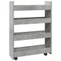 Carro de almacenaje estrecho 4 niveles madera gris hormigón by , Kitchen and dining carts - Ref: Foro24-855262, Price: 51,22 ...