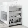 Carro de almacenaje estrecho 4 niveles madera gris hormigón by , Kitchen and dining carts - Ref: Foro24-855262, Price: 51,22 ...