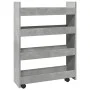 Carro de almacenaje estrecho 4 niveles madera gris hormigón by , Kitchen and dining carts - Ref: Foro24-855262, Price: 51,22 ...