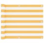 Toldo para balcón tela oxford blanco y amarillo 75x500 cm de vidaXL, Sombrillas - Ref: Foro24-134902, Precio: 24,44 €, Descue...